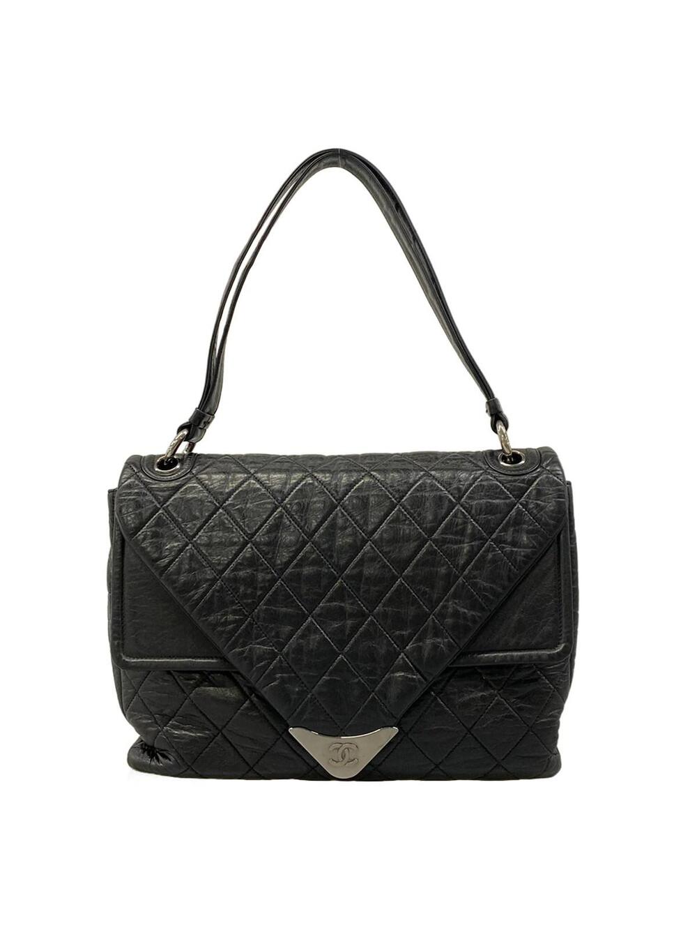 Chanel Matelasse Black Vintage Leather #304885C21B